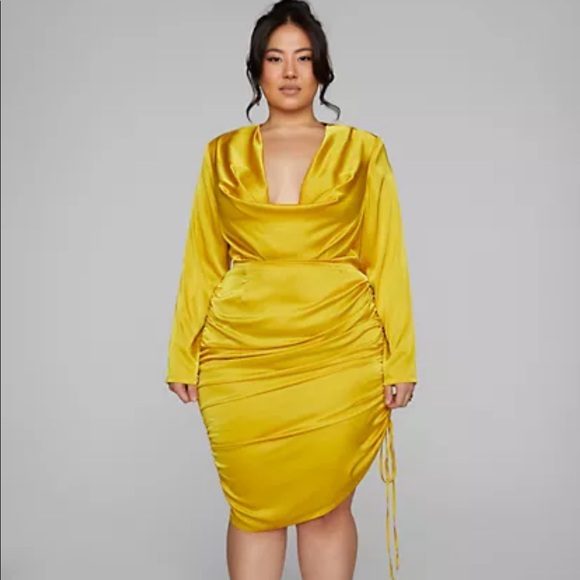 Kaley Cowl Neck Ruched Dress - Picture 2 of 3